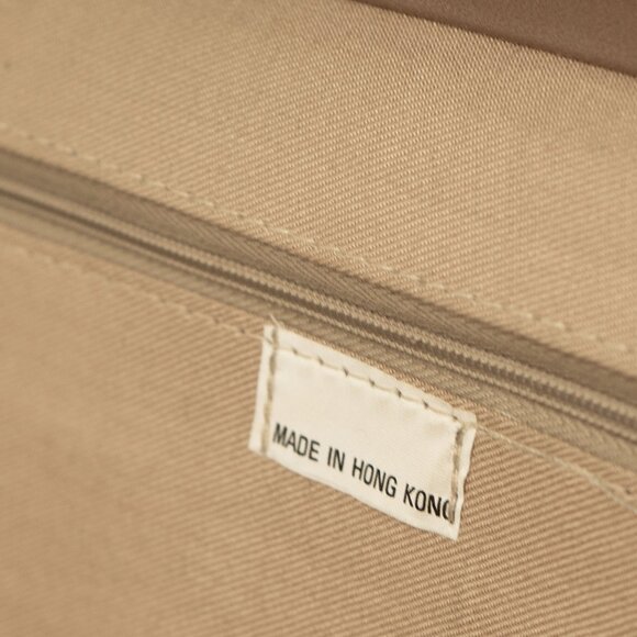 Vintage 70s Tan Brown Clutch Foldover Large Convertible Cross Body Shoulder Bag - Picture 9 of 15